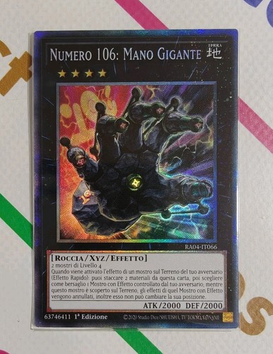 Numero 106 mano gigante - numero,
